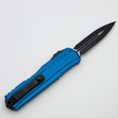 Microtech Cypher II D/E Black Tactical w/ Blue Handle 1242-1BL (Consignment)