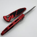 Microtech Socom Elite Auto Apocalyptic T/E Full Serrated w/ Red Handle 161A-12APRD