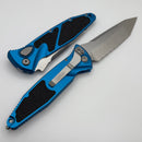 Microtech Socom Elite Auto Blue Handles w/ Stonewash T/E Partial Serrated 161A-11BL