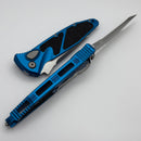 Microtech Socom Elite Auto Blue Handles w/ Stonewash T/E Partial Serrated 161A-11BL