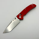Reate Horizon-X Red Glass Fat Carbon Handle W/ Nitro-X7 Stonewash Tanto Blade