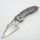Microtech Marfione Select Manual Stitch RAM LOK Titanium Handles & Stonewash M390MK w/ Double Vapor Blast & Blue Accents 169RL-10MS2 (In House Modified)