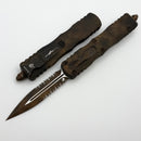 Microtech Dirac Plague Outbreak D/E Part Serrated Signature Series 225-2PLOBS