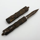 Microtech Dirac Plague Outbreak D/E Part Serrated Signature Series 225-2PLOBS