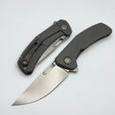 Tactile Knife Co Archer Dark Gray Feathered Titanium Framelock w/ MagnaCut