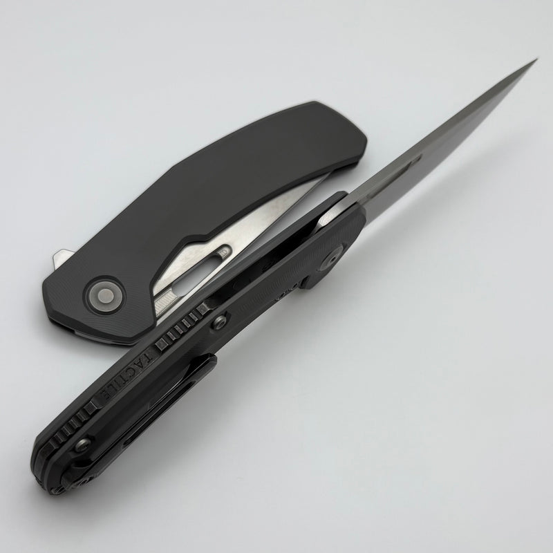 Tactile Knife Co Archer Dark Gray Feathered Titanium Framelock w/ MagnaCut