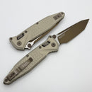 Microtech Socom Ram-Lok w/ Champagne Gold Aluminum Frag Handles & T/E M390MK 161RL-1FRCG-C19Z23