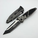 Microtech Socom Elite Manual Natural Clear Handles & Tanto Edge Full Serrated Tactical 161-3NC