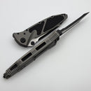 Microtech Socom Elite Manual Natural Clear Handles & Tanto Edge Full Serrated Tactical 161-3NC