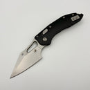PRE-OWNED Microtech Knives Manual M-Stitch RAM LOK Black Smooth Aluminum Handles & Stonewash M390MK 169MRL-10