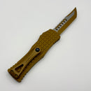 PRE-OWNED Microtech Hera Frag Hellhound RAL-8000 Cerakote Signature Series 919-1FRCRAS