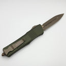 Microtech Combat Troodon OD Green Handle w/ D/E Bronze Apocalyptic 142-13APOD