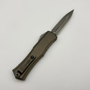PRE-OWNED Microtech Knives Mini Hera Apocalyptic Double Edge M390MK w/ Natural Clear Handle 1702M-10APNC