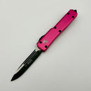 PRE-OWNED Microtech UTX-70 Single Edge Black Standard & Pink 148-1PK