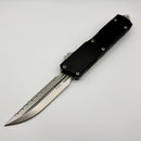 PRE-OWNED Microtech Scarab 2 Gen 3 Executive w/ Black Handle & D/E-S Full Serrated Stonewash M390MK 1181-12