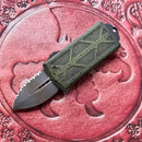 Microtech Exocet D/E Outbreak Full Serrated Signature Series S/N 007 157-3OBS