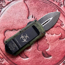 Microtech Exocet D/E Outbreak Full Serrated Signature Series S/N 007 157-3OBS