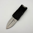 PRE-OWNED Microtech Exocet II w/ Black Aluminum Handle & Stonewash M390MK D/E 1157-10