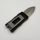 PRE-OWNED Microtech Exocet II w/ Black Aluminum Handle & Stonewash M390MK D/E 1157-10