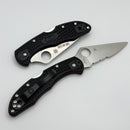 Spyderco Delica 4 Lightweight FRN Black Handles w/ VG-10 Thin Red Line C11FPSBKRD