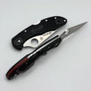 Spyderco Delica 4 Lightweight FRN Black Handles w/ VG-10 Thin Red Line C11FPSBKRD