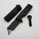 Chaves CHUB Flipper w/ Black Aluminum Handles & Black Hardware w/ Black PVD Utility Blade Accent - Blue Label