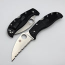 Discontinued Spyderco RockJumper Black FRN Handles w/ SpyderEdge VG-10 C254SBK