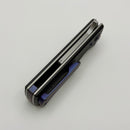Chaves CHUB Flipper w/ Black Aluminum Handles & Purple Hardware w/ Stonewash Utility Blade Accent - Blue Label