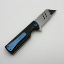 Chaves CHUB Flipper w/ Black Aluminum Handles & Blue Hardware w/ Stonewash Utility Blade Accent - Blue Label