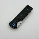 Chaves CHUB Flipper w/ Black Aluminum Handles & Blue Hardware w/ Stonewash Utility Blade Accent - Blue Label