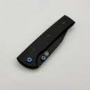 Chaves Knives Scapegoat Street w/ Black Aluminum Handles & Blue Hardware w/ Black PVD Spear Point 154CM - Blue Label