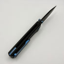 Chaves Knives Scapegoat Street w/ Black Aluminum Handles & Blue Hardware w/ Black PVD Spear Point 154CM - Blue Label