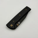Chaves Knives Scapegoat Street w/ Black Aluminum Handles & Bronze Hardware w/ Black PVD Spear Point 154CM - Blue Label