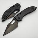 Microtech Knives Manual Stitch RAM LOK Smooth Carbon Fiber DLC Standard Signature Series 169RL-1DLCTCFS