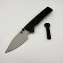 Chaves Knives Scapegoat Street w/ Black Aluminum Handles & Black Hardware w/ Stonewash Spear Point 154CM - Blue Label