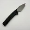 Chaves Knives Scapegoat Street w/ Black Aluminum Handles & Black Hardware w/ Stonewash Spear Point 154CM - Blue Label