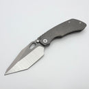 Custom Knife Factory Rotten Design Evo T Machine Grind S90V w/ Tumbled Titanium Handles (Consignment)