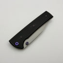 Chaves Knives Scapegoat 229 w/ Black Aluminum Handles & Purple Hardware w/ Stonewash Spear Point 154CM - Blue Label