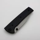 Chaves Knives Scapegoat 229 w/ Black Aluminum Handles & Black Hardware w/ Stonewash Spear Point 154CM - Blue Label