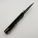 Chaves Knives Scapegoat 229 w/ Black Aluminum Handles & Bronze Hardware w/ Black Spear Point 154CM - Blue Label