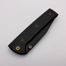 Chaves Knives Scapegoat 229 w/ Black Aluminum Handles & Bronze Hardware w/ Black Spear Point 154CM - Blue Label