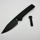 Chaves Knives Scapegoat 229 w/ Black Aluminum Handles & Black Hardware w/ Black Spear Point 154CM - Blue Label