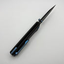 Chaves Knives Scapegoat 229 w/ Black Aluminum Handles & Blue Hardware w/ Black Spear Point 154CM - Blue Label