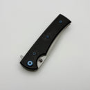 Chaves Knives Liberation Street Flipper w/ Black Aluminum Handles & Blue Hardware w/ Stonewash Tanto 154CM - Blue Label