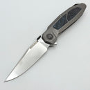 Ketuo Bratva Titanium Carbon Fiber Inlaid Handles & Mirror M390 (Consignment)