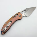 Microtech Marfione Select Manual Stitch RAM LOK Titanium Handles & Stonewash M390MK w/ Double Vapor Blast & Blue Accents 169RL-10MS2 (In House Modified)
