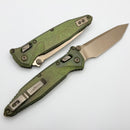 Marfione Select Microtech Socom Ram-Lok Antique Green Slab Side Titanium Handles w/ Bronze Accents & Tanto Bronze M390MK 161RLS-13MS1