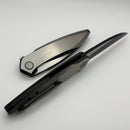 We Knife Fluxor Titanium Handle & Black Stonewash M390 WE23071-4