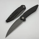 We Knife Fluxor Flamed Titanium Handle & Stonewash M390 WE23071-3