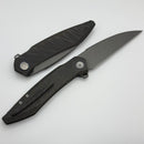 We Knife Fluxor Flamed Titanium Handle & Stonewash M390 WE23071-3